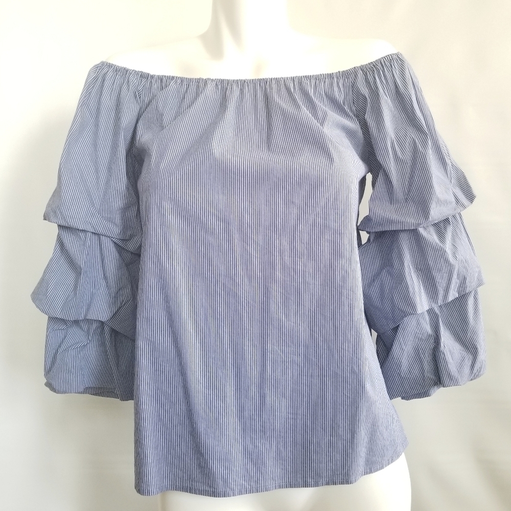 NWOT Max Edition puff sleeve off shoulder top - Picture 4 of 7
